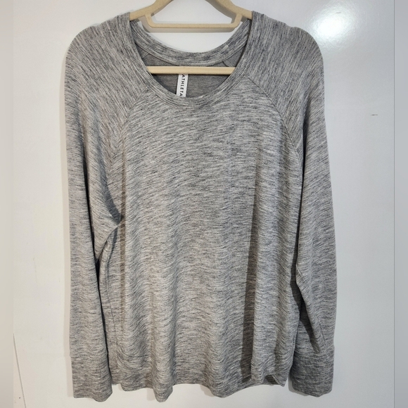 ATHLETA Gray Long Sleeve Lightweight Sweatshirt, Size XL - Picture 1 of 5